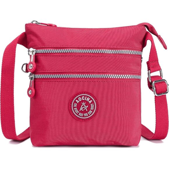 Lightweight Nylon Crossbody Bag for Women Small Travel Purse with Multiple Pocke - Picture 7 of 7